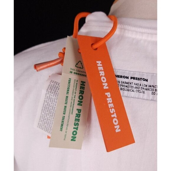 Heron Preston Pocket Style T-Shirt Size XS White Mens - Picture 10 of 16